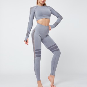Ptsports wholesale top quality seamless yoga set women leggings gym fitness yoga wear sport clothing set
